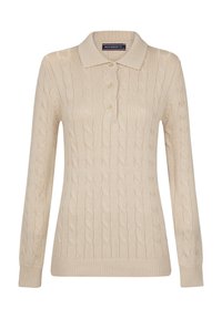 CABLE - T-shirt à manches longues - beige