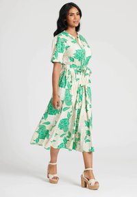 South Beach MIDI WAIST - Skjortklänning - green