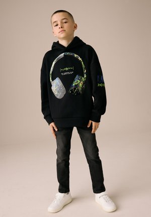 Next REGULAR FIT - GRAPHIC - Majica s kapuljačom - black headphones