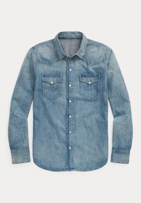 SLUB DENIM WESTERN SHIRT - Camisa - light blue denim