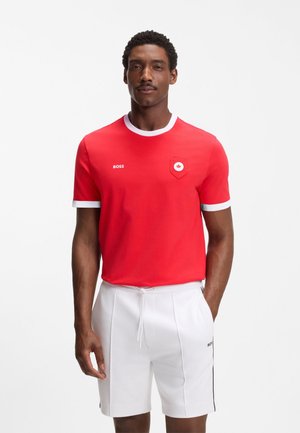 BOSS, BOSS TS_BB BC LUX TEE - T-shirt imprimé - open red five