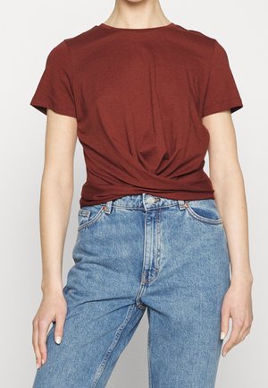VILA T-shirts basic - dark red