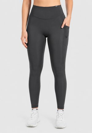 Smilodox, LEGGINGS HIGH WAIST WITH POCKET YOGA PILATES ILISSA - Medias - anthrazit