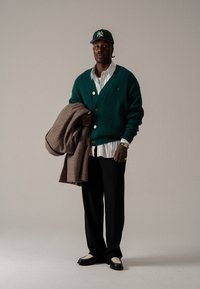 BLKVIS LOGO CARDIGAN - Kardigan - bottle green