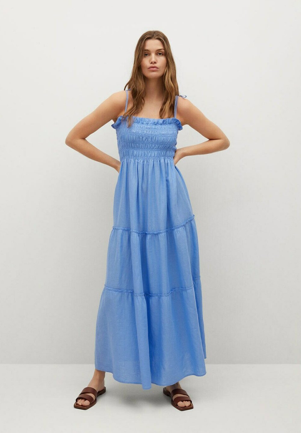 Mango Vestido largo - blauw/azul marino - Zalando.es