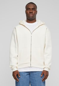 Karl Kani - HOODIE CHEST SIGNATURE ESSENTIAL - Užtrauktuku užsegamas treningas - off white Miniatiūros vaizdas 1