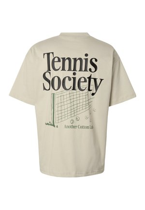 Another Cotton Lab TENNIS SOCIETY - Camiseta estampada - beige