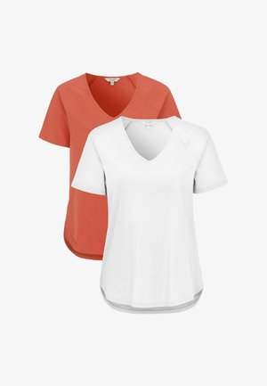Cellbes of Sweden RAGLAN SLEEVE - T-shirt basic - dark coral white