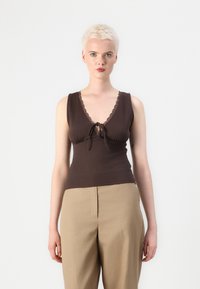 Gina Tricot - RIB TANK - Tops - java Miniatūras attēls 1