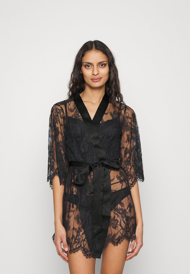 Boux Avenue EYELASH ROBE Dressing gown black Zalando.de