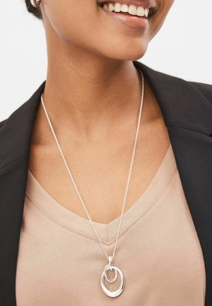 INTERLOCKING CIRCLE PENDANT NECKLACE - Collier - silver tone