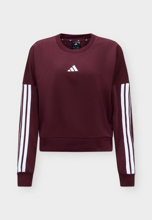 adidas Sportswear, ESSENTIALS 3 STRIPES - Суитшърт - maroon/white