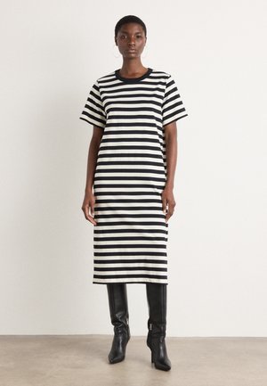 ELLY DRESS - Jerseykjole - black/vanilla ice