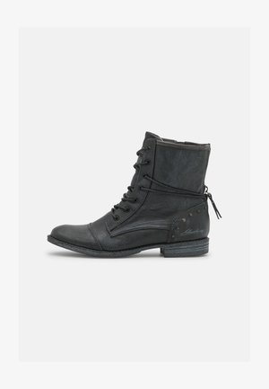 Lace-up ankle boots - schwarz