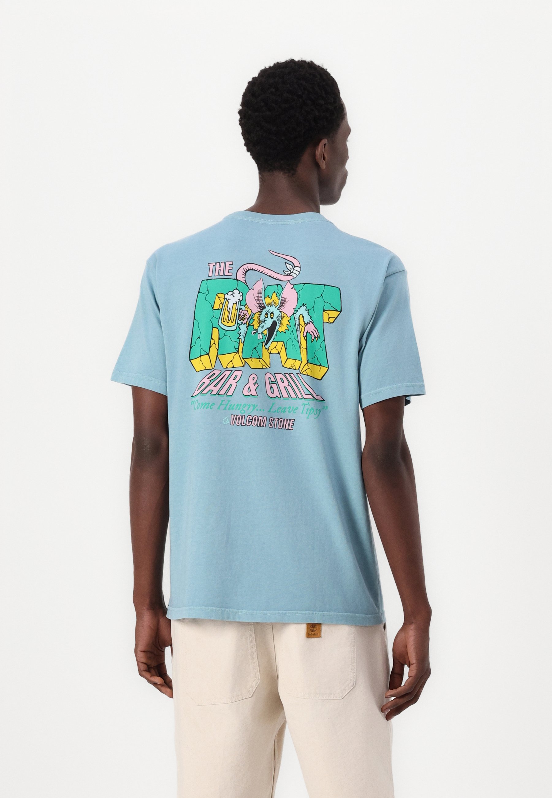Volcom RAT BAR - Print T-shirt - used blue/blue - Zalando.co.uk