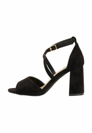 Friends Like These REGULAR FIT - CROSS STRAP MID BLOCK - Korolliset sandaalit - black