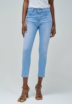 DESTINY PUSH UP CROPPED SKINNY - Vaqueros slim fit - blau