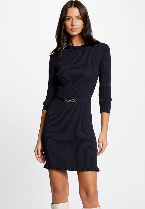 FITTED WITH ORNAMENT - Etuikleid - marine