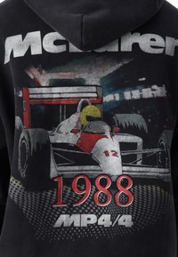 Abercrombie & Fitch MCLAREN POPOVER  - Kapuzenpullover - black beauty acid wash