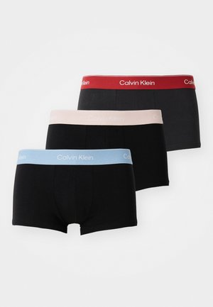 LOW RISE TRUNK 3 PACK ICON COTTON STRETCH - Onderbroeken - black/fall berry