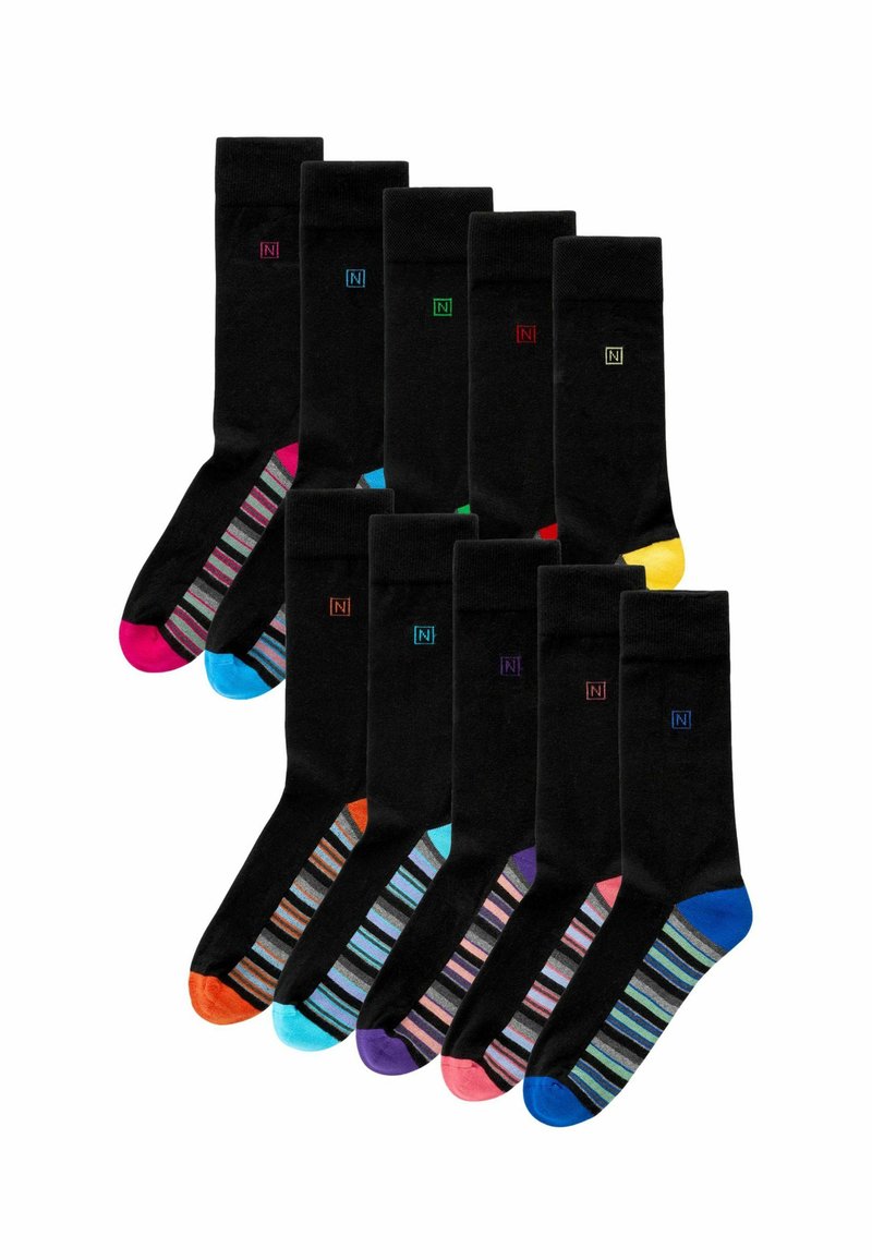 Next CUSHIONED TEN PACK - Calcetines - bright striped footbed