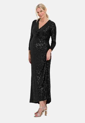 REGULAR FIT - KNOT FRONT SEQUIN  - Maksimekko - black sparkle