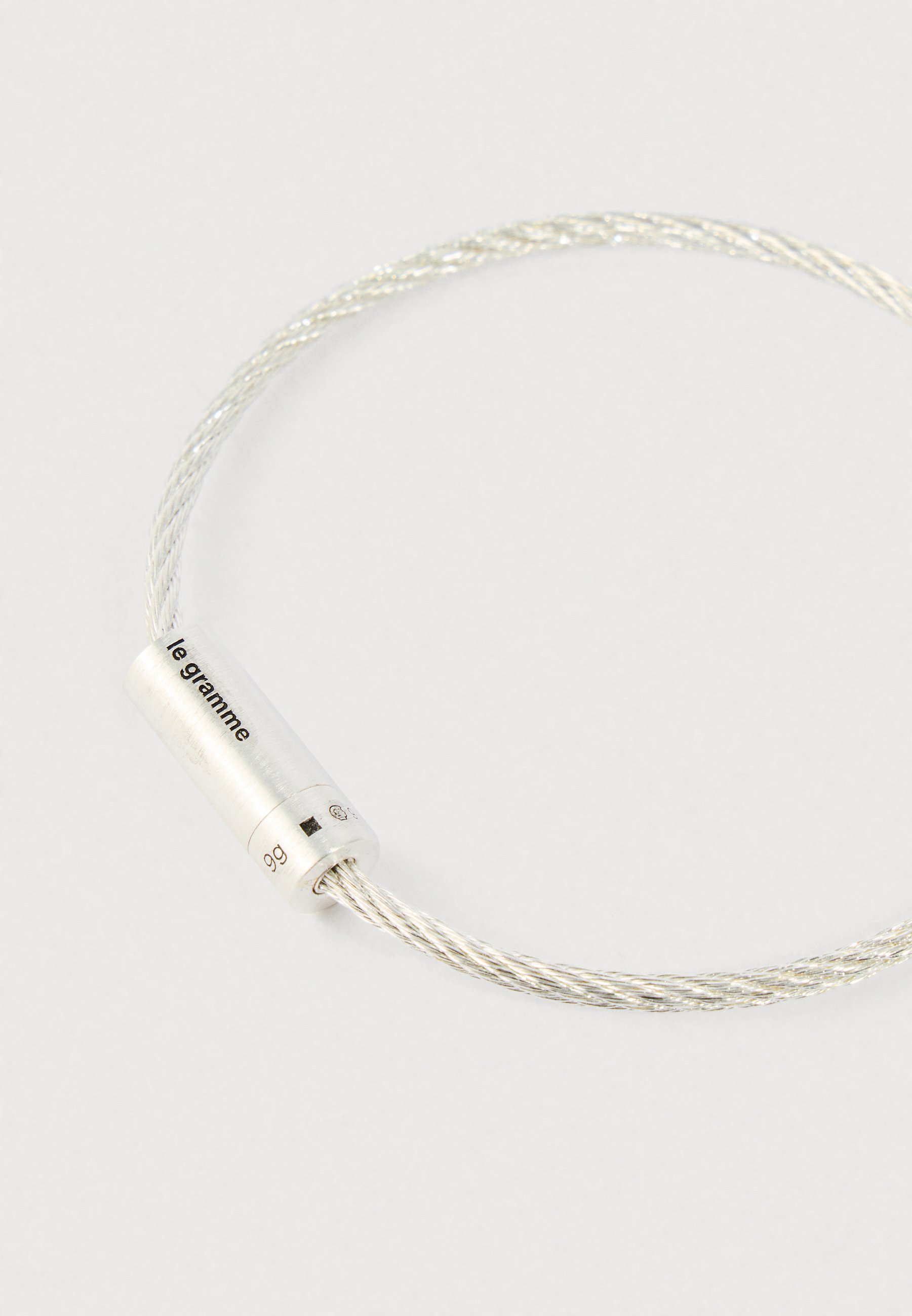 Le Gramme BRUSHED CABLE BRACELET - Bracelet - silver-coloured