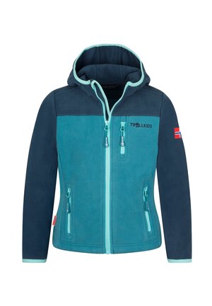 TROLLKIDS, KIDS STAVANGER JACKET UNISEX - Fleece jacket - dark marine/mystic blue/arctic blue