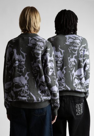 SKULL SWEATER UNISEX - Pullover - charcoal/lilac