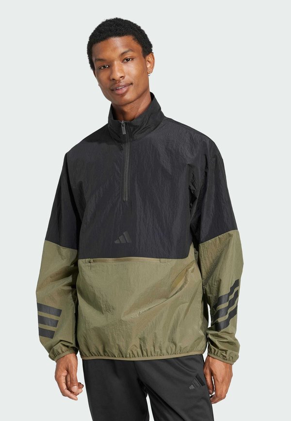 FUTURE ICON 3-STRIPES WOVEN HALF-ZIP - Windbreaker - olive strata