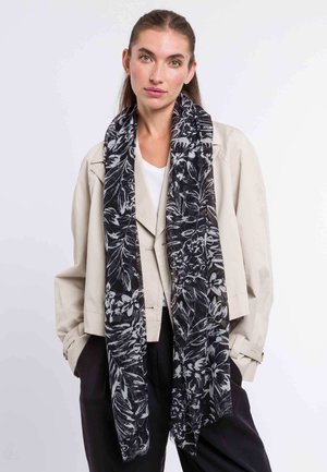 FRAAS, FLORAL  STOLA - Schal - black white
