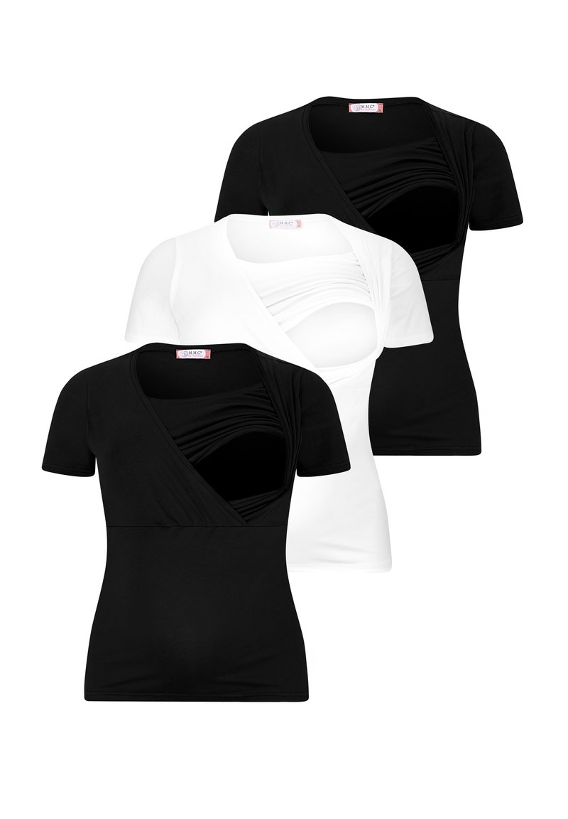 M.M.C. STILL 3ER SET UMSTANDSMODE - T-shirt basic - schwarz  weiß