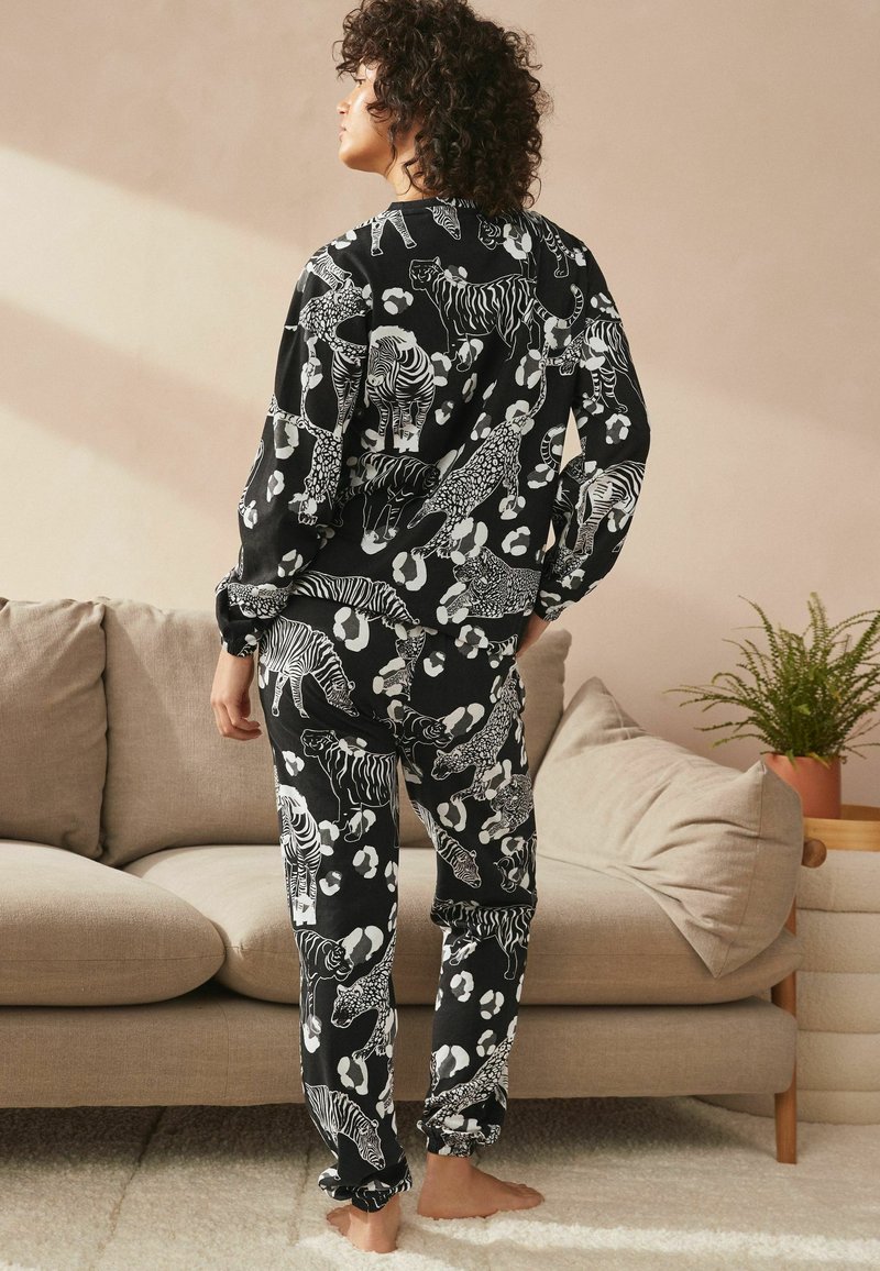 Next REGULAR FIT SET - Pyjama - black & white tiger