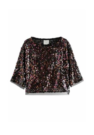 Next REGULAR FIT - SEQUIN QUARTER SLEEVE  - Pusero - black pink