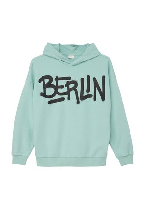 MIT SCHRIFTPRINT - Kapuzenpullover - ozeangrün
