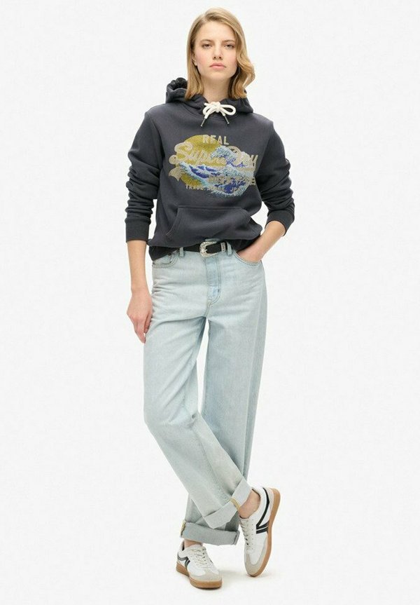 TOKYO VINTAGE LOGO GRAPHIC  - Kapuzenpullover - ebony