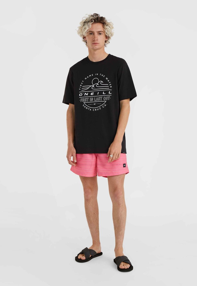 O’Neill T-shirt print gemêleerd zwart
