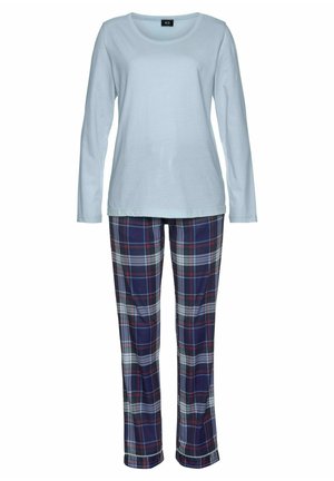 SET - Nachtwäsche Set - blau kariert