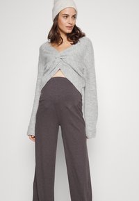 MAMALICIOUS MLSVALA CROP - Jumper - light grey