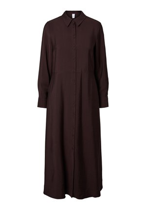 YAS, YASSAFERA LS LONG SHIRT DRESS S. NOOS - Blousejurk - coffee bean