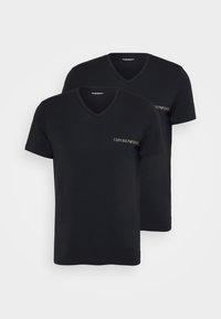 V NECK 2 PACK - Caraco - black