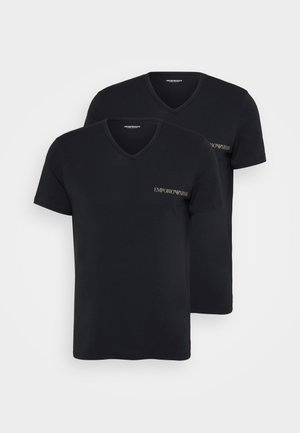 Emporio Armani V NECK 2 PACK - Caraco - black