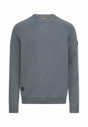 PULLOVER MIT RUNDHALSAUSSCHNITT - Strickpullover - stormy blue