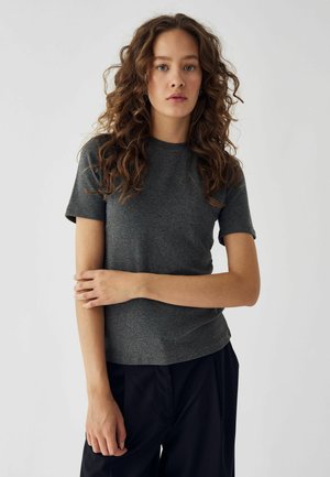 LIDIE  - Osnovna majica kratkih rukava - dark grey melange