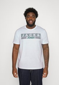 Jack & Jones JJECORP LOGO TEE O NECK - T-shirts med print - bright white