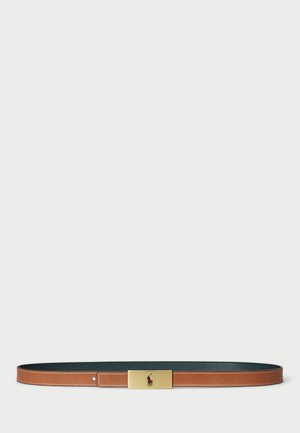 POLO ID REVERSIBLE VACHETTA LEATHER BELT - Bælter - dark brown/bottle green