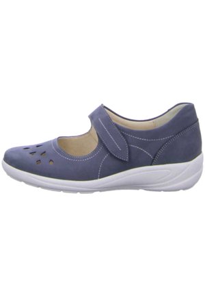 Ankle strap ballet pumps - blau