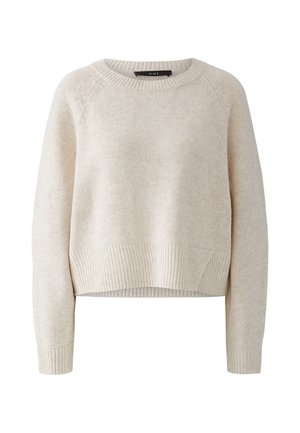 Oui, PULLOVER - Strickpullover - light beige melange