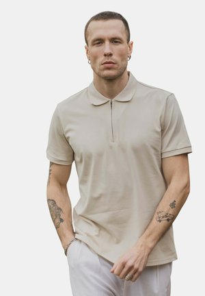 FRILIVIN, POLO AVEC ZIP - Polo - beige