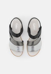Gabor Plateausandalette - silber/stone/schwarz